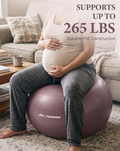 Trideer Yoga Ball for Exercise, Pregnancy, Active Sitting, 55/65/75cm
