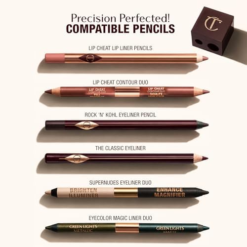 Charlotte Tilbury Pencil Sharpener - Dual-Size Sharpener for Makeup Pencils