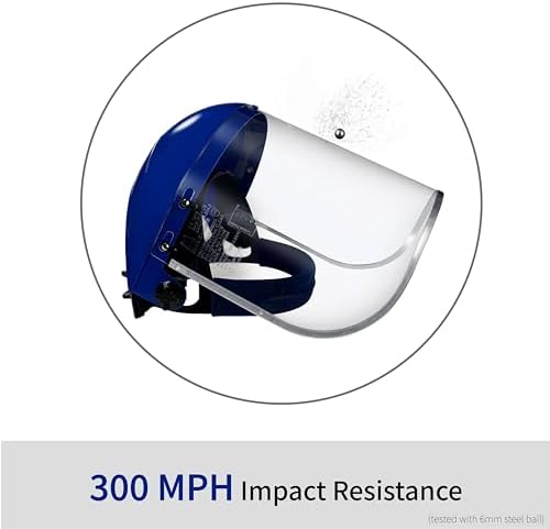 Blue Eagle B1BL+FC48 Clear Full Face Shield with 1 extra Replacement Visor