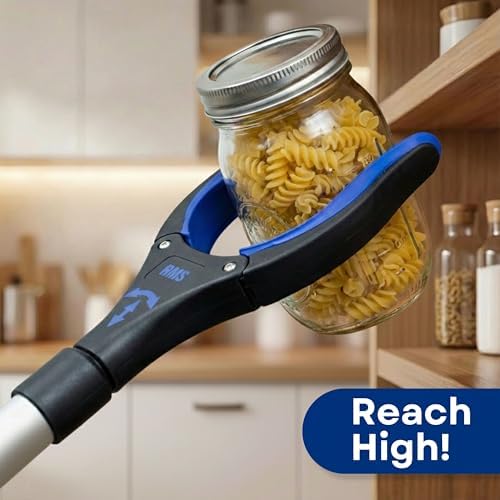 RMS 2-Pack 32 Inch Extra Long Grabbers Reachers with Rotating Jaw (Blue)