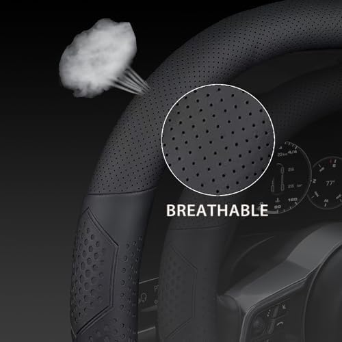 Yangday Leather Steering Wheel Cover for Chevy Silverado 1500 2500 3500