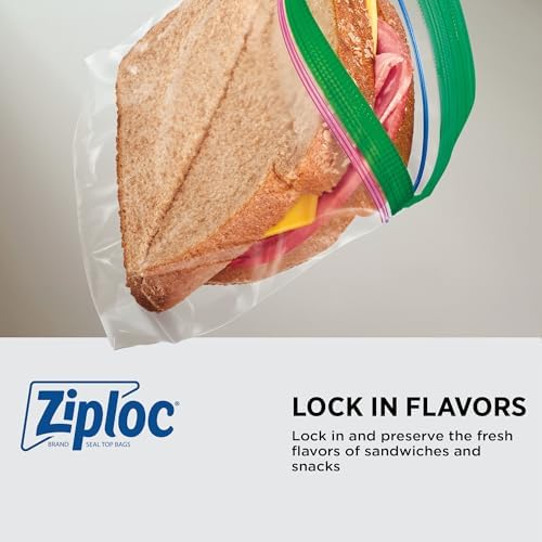 SC Johnson Professional Ziploc Sandwich Bags, Grip n Seal, Bulk 500 Count