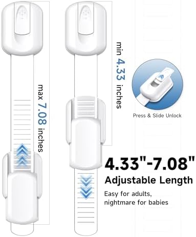 Infinno Cabinet Locks for Baby Proofing, Child Safety Latches, 12 Pack