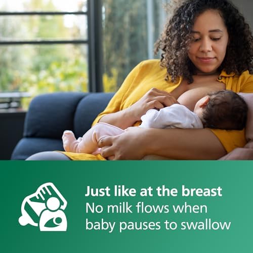 Philips Avent Natural Glass Baby Bottles, Slow Flow, 4 oz, BPA-Free, 4-Pack