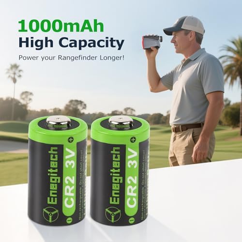 Enegitech CR2 Batteries, 3V CR 2 Lithium Battery for Nest Temperature Sensor, Golf Rangefinder, Smart Switch Button Pusher, Instax Square SQ1/SQ6/SQ40 Non-Rechargeable (CR2 2 Pack)