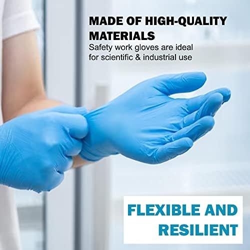 Jointown Basic Synmax Vinyl Exam Gloves Disposable Exam Gloves, 4 Mil, Blue, Latex & Powder Free, BMPF-3002