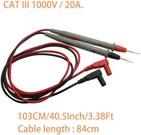 Test Leads 1000V 20A Ultra-Sharp Gold-Plated Test Probe Lead for Multimeter