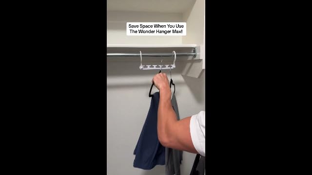 Wonder Hanger Max Space Saving Closet Hangers, 10-Pack, 360° Swivel, Grey