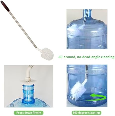 2-Pack Bucket Brush, Bottle Brush for Cleaning Extra Long Bottles, Gallon Jug Cleaner, Water Bottle Cleaner.