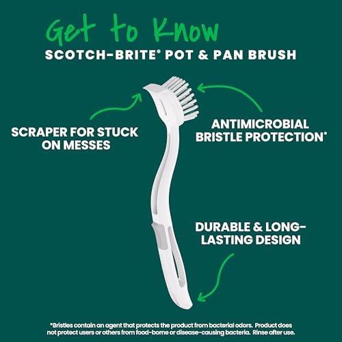 Scotch-Brite Pot Pan & Dish Brush, Scrub Brushes for Cleaning Kitchen and Washing Dishes, 1 Count