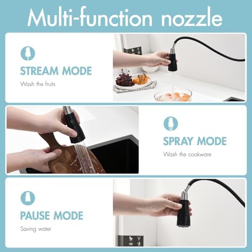 GIMILI Kitchen Faucet with Pull Down Sprayer