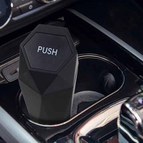 BFXM Car Trash Can Small Trash Bin with Lid, Car Accessories for Women