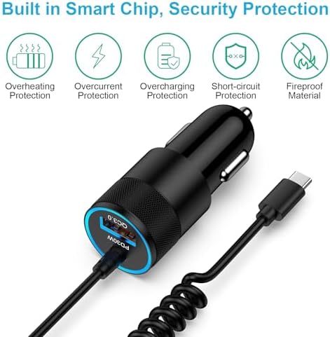 for iPhone 16e 17e 17 Pro Max Air, Fast Car Charger Adapter for iPhone 16