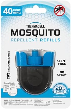 Thermacell E-ZoneGuard Mosquito Repellent Refill, 40-Hr, Rechargeable