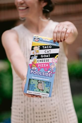 Taco Cat Goat Cheese Pizza Poolside Waterproof Card Game by Taco Cat Games