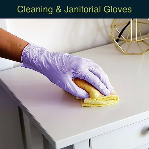 Lilac Nitrile Disposable Gloves - 200 Count - 3 Mil Nitrile Gloves Small - Powder and Latex Free Rubber Gloves - Surgical Medical Exam Gloves - Food Safe Cooking Gloves