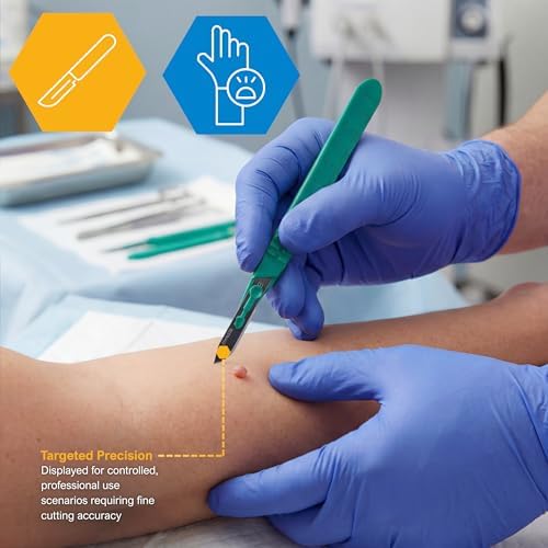 MED PRIDE Disposable Surgical Scalpels, Sterile, #10 Steel Blade, 10-Pack