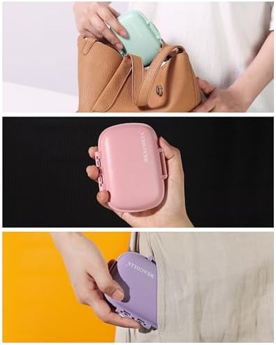 MEACOLIA 3 Pack Travel Pill Organizer, 8 Compartments Pill Box