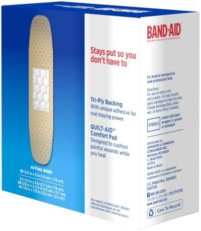 BAND-AID Brand Tru-Stay Sheer Adhesive Bandages, Assorted Sizes, 80 Count