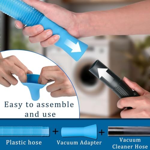 4 Pieces Dryer Vent Cleaner Kit with Dryer Vacuum Hose Attachment