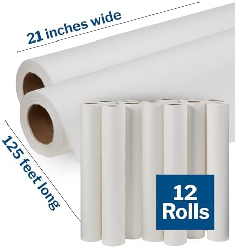 McKesson Medical Exam Table Paper Rolls, Crepe, 21 in x 125 ft, 12 Rolls
