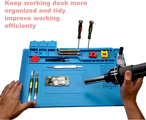 PAFOWO Silicone Soldering Mat for Electronic Repair, 17.7 X 11.8 in