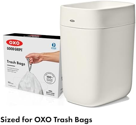 OXO Good Grips Bathroom Trash Can, White