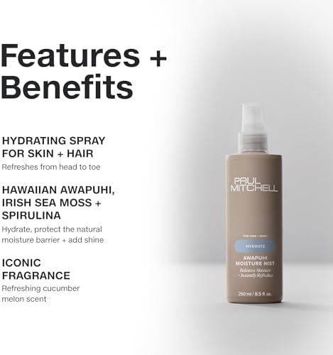 Paul Mitchell Awapuhi Moisture Mist, Hydrating Spray For Hair + Skin, Instantly Refreshes