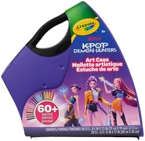 Crayola Kpop Demon Hunters Art Case (40+pcs), Coloring & Sticker Craft Kit
