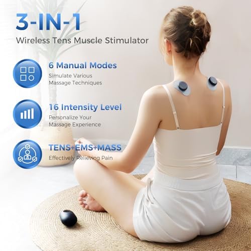 KingPavonini Wireless TENS Unit Muscle Stimulator, Pain Relief, Model U8PRO