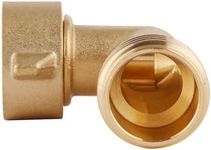 90-Degree Hose Elbow For RVs — Solid Brass Construction