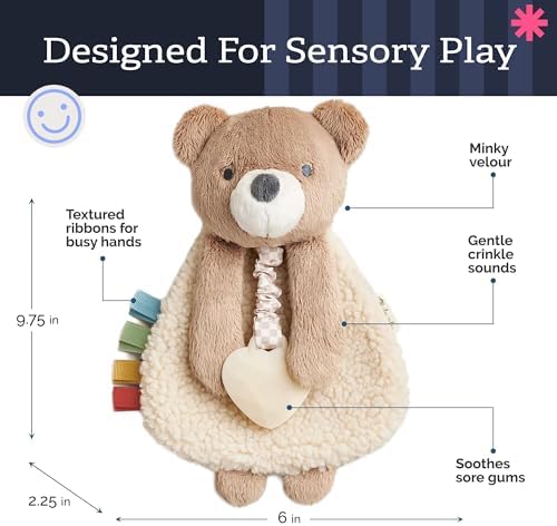 Itzy Ritzy Lovey Including Teether, Teething Relief, 0 Months & Up (Bear)