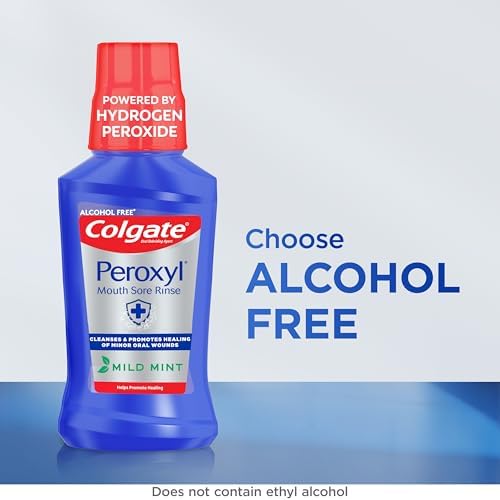 Colgate Peroxyl Antiseptic Mouth Sore Rinse, Alcohol Free, Mint, 16.9 fl oz
