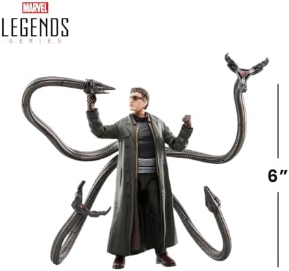 Marvel Legends Series Doc Ock, Spider-Man: No Way Home Collectible, Deluxe 6-Inch Action Figure, 4 Accessories, Ages 4 and Up