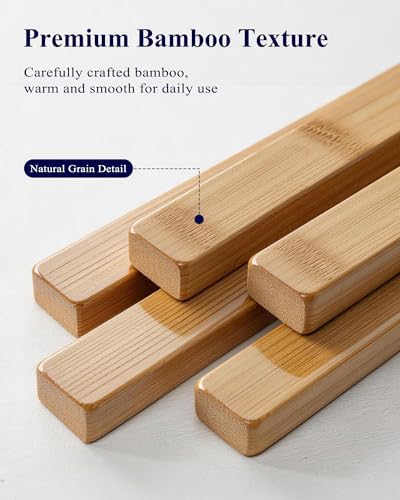 Kitsure Bamboo Wooden Shoe Rack for Closet, 26.8" Wide - 3 Tiers, Natural