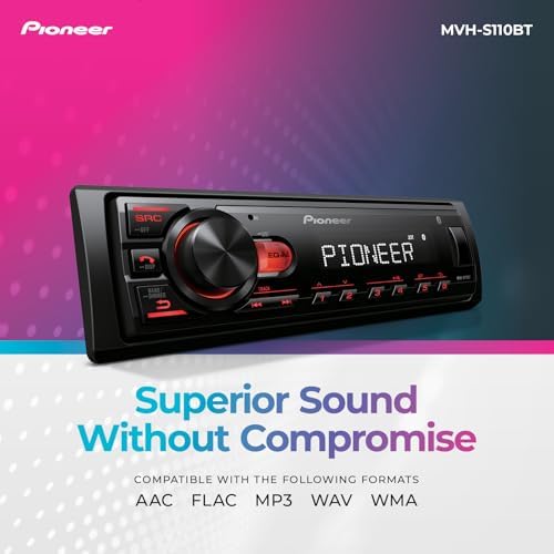 Pioneer MVH-S110BT 1-Din Digital Media Car Stereo with Bluetooth