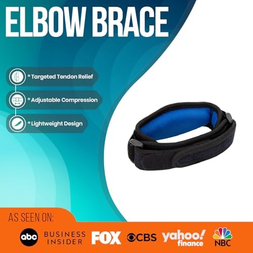 2-Pack Tennis Elbow Brace for Men & Women, Golfer's Elbow Support Strap