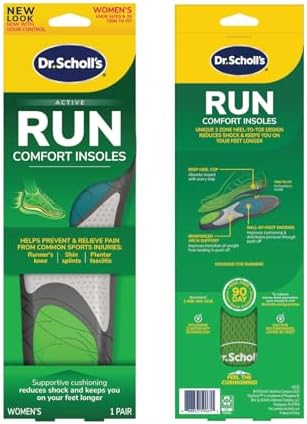 Dr. Scholl's Run Active Comfort Insoles,Women's, 1 Pair, Trim to Fit Inserts