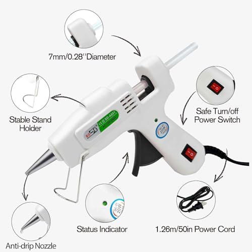 Krightlink Mini Hot Glue Gun Kit with 30 Glue Sticks 20w Fast Preheating
