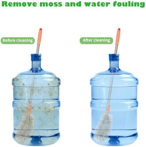 2-Pack Bucket Brush, Bottle Brush for Cleaning Extra Long Bottles, Gallon Jug Cleaner, Water Bottle Cleaner.