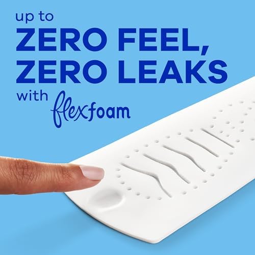 Always Infinity Feminine Pads for Women, Flexfoam Pads with Wings, Size 2, Heavy Absorbency, Unscented, 46 Count