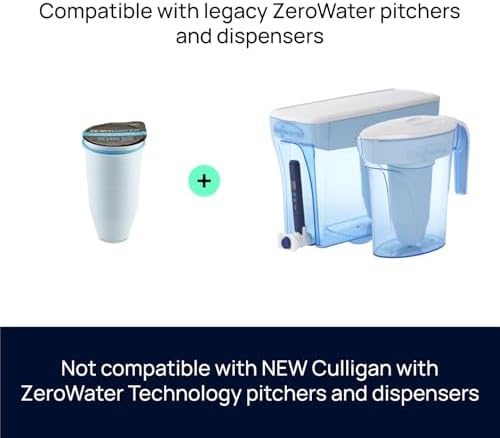 ZeroWater Official Replacement Water Filter Removes PFOA/PFOS 4-Pack​