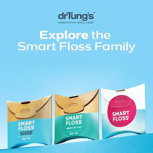 DrTung's Smart Floss - Natural Dental Floss, Cardamom Flavor - Pack of 3