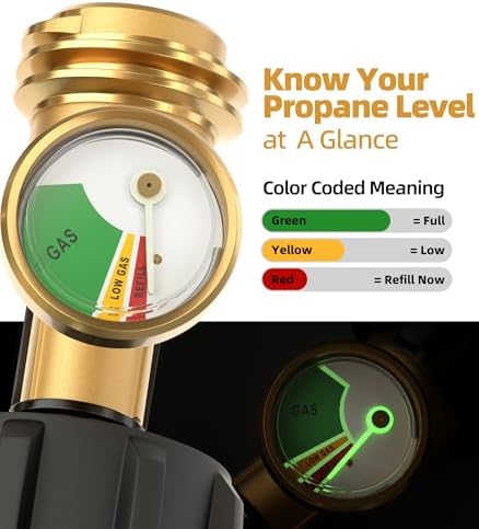 HICOOI Propane Tank Gauge Level Indicator for 5-40lb LP Tanks