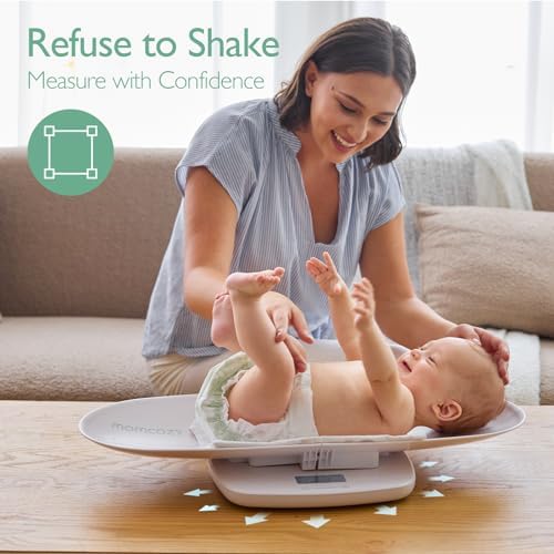 Momcozy Baby Scale, Weight, Height and Weighted Feeds, Removable Tray,