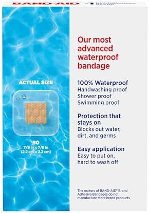 BAND-AID Brand Clear Waterproof Spot Adhesive Bandages, All One Size, 50 Ct