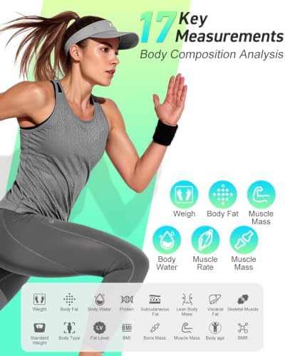 INSMART Smart Scale for Body Weight, 0.1lb High Accuracy,17 Metrics
