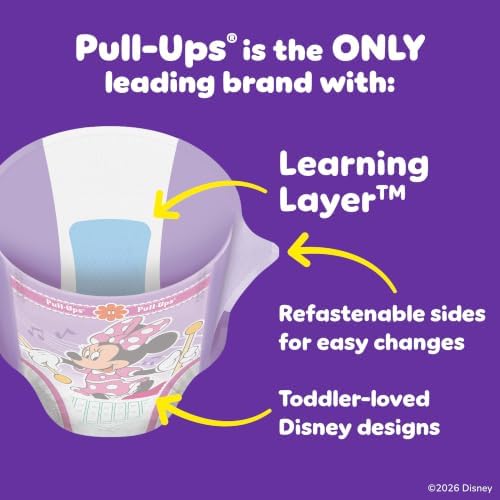 Pull-Ups Girls' Potty Training Pants, Size 3T-4T, 112 Count