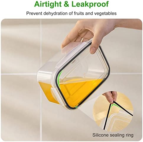 5 PCS Large Fruit storage Containers for Fridge ,Food Storage Containers