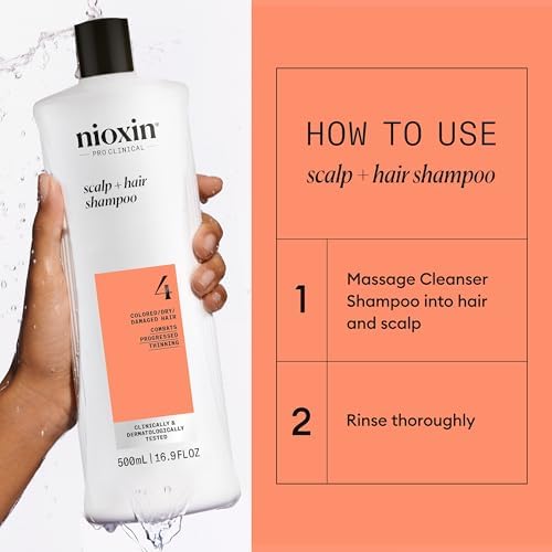 NIOXIN System 4 | Scalp Care | Thickening Shampoo | Colored Damaged Hair